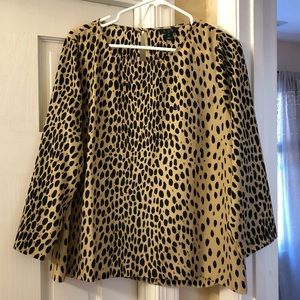 J CREW Animal Print Blouse